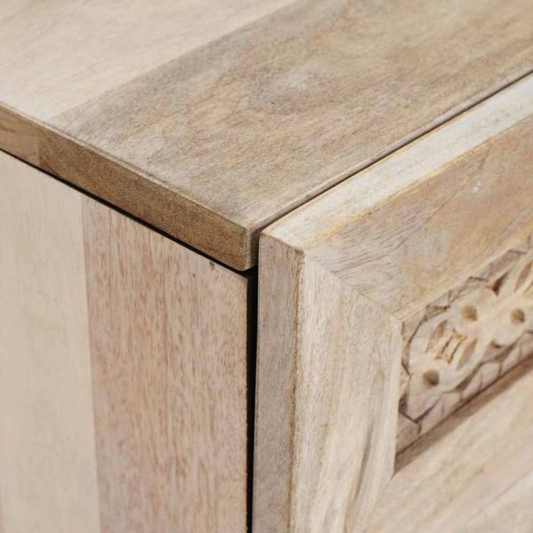 Нощен шкаф Бяло 50 x 33 x 60 см Инженерна дървесина