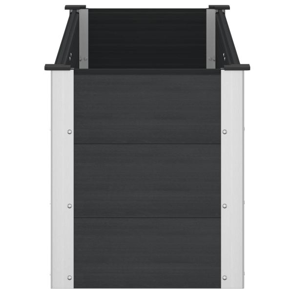 Градинска повдигната леха Черно 150 x 50 x 54 cm алу.
