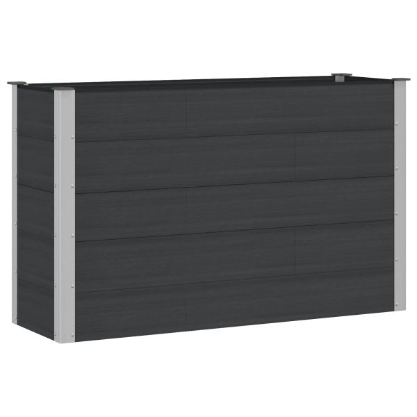 Градинска повдигната леха Черно 150 x 50 x 91 cm алу.