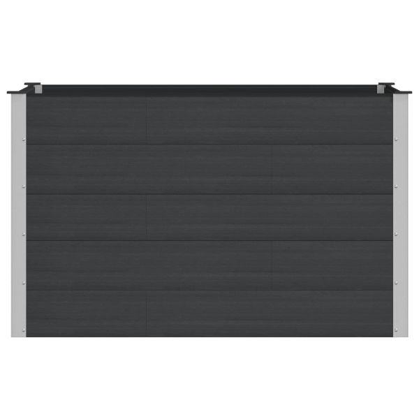 Градинска повдигната леха Черно 150 x 100 x 91 cm алу.