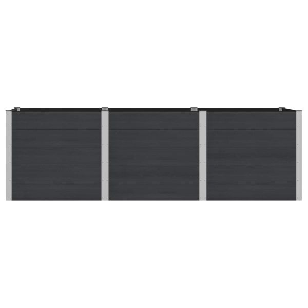 Градинска повдигната леха Черно 300 x 100 x 91 cm алу.