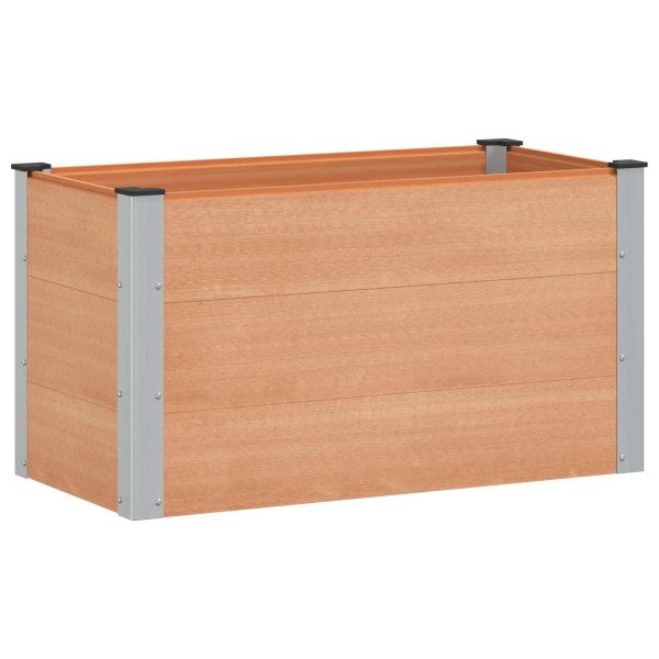 Градинска повдигната леха Кафяво 100 x 50 x 54 cm алу.