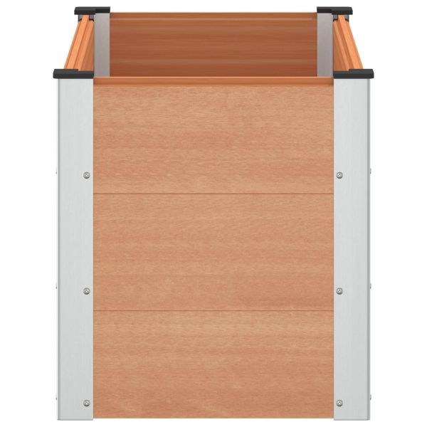 Градинска повдигната леха Кафяво 100 x 50 x 54 cm алу.