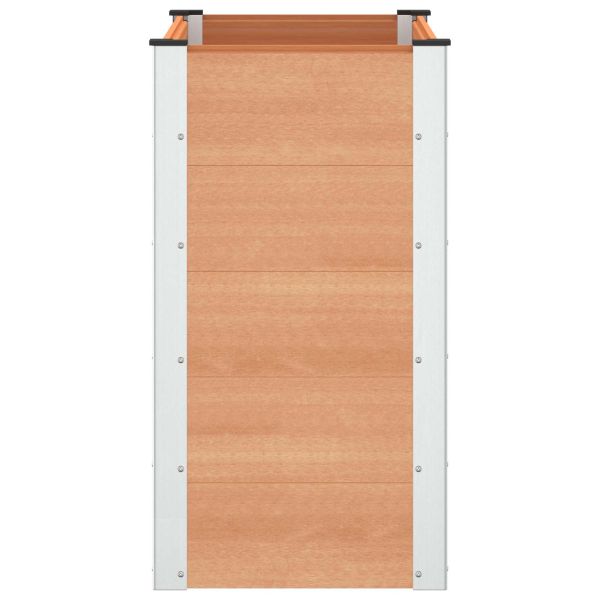 Градинска повдигната леха Кафяво 100 x 50 x 91 cm алу.