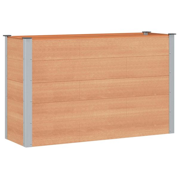 Градинска повдигната леха Кафяво 150 x 50 x 91 cm алу.