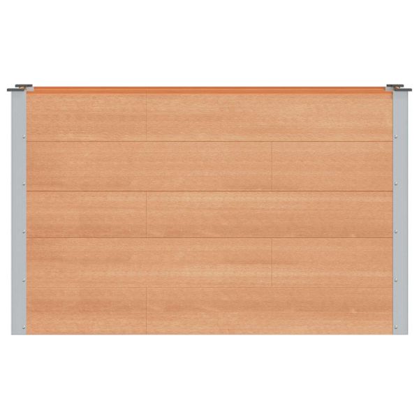 Градинска повдигната леха Кафяво 150 x 50 x 91 cm алу.