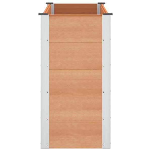 Градинска повдигната леха Кафяво 150 x 50 x 91 cm алу.