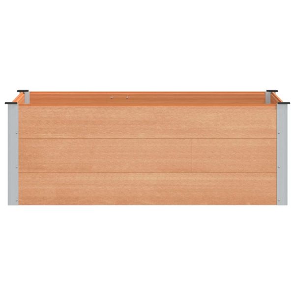 Градинска повдигната леха Кафяво 150 x 100 x 54 cm алу.