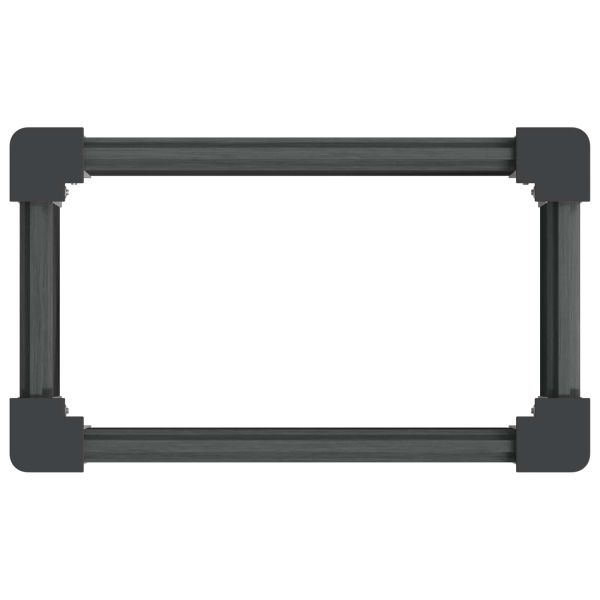 Градинска повдигната леха Сиво 50 x 30 x 36 см алу.
