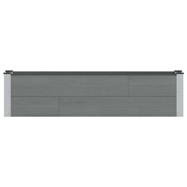 Градинска повдигната леха Сиво 150 x 30 x 36 см алу.
