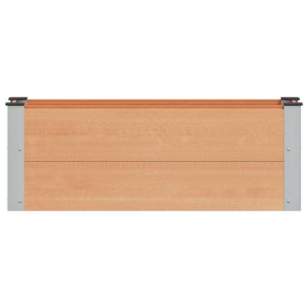 Градинска повдигната леха Кафяво 100 x 30 x 36 cm алу.