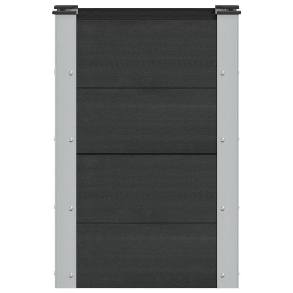 Градинска повдигната леха Черно 50 x 30 x 72 см алу.