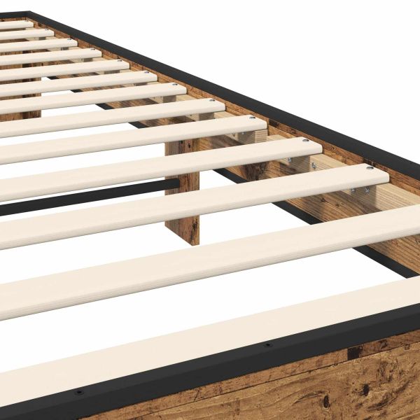 Рамка за легло Старо дърво 80 x 200 cm Инженерна дървесина