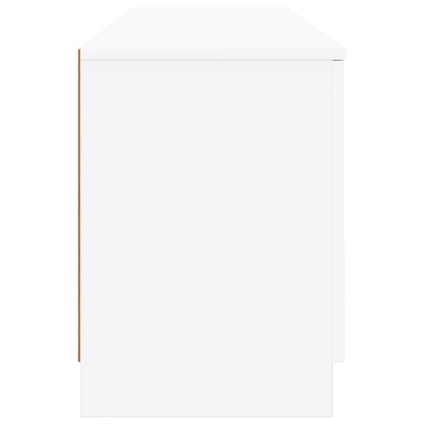 Шкаф за легло със съхранение с врата 2 pcs Бял 66 x 35 x 48 см