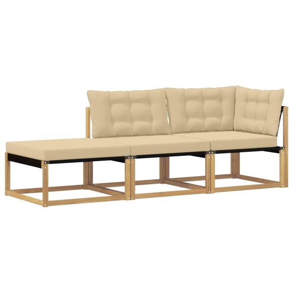 Секционен диван с възглавница Бяло 241,5 x 83 x 73 см