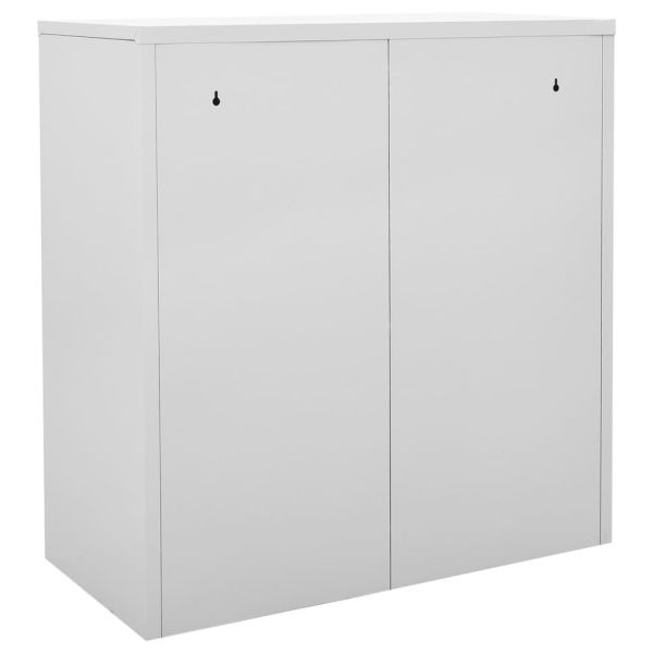 Заключващи се шкафове, 5 бр, светлосиви, 90x45x92,5 см, стомана