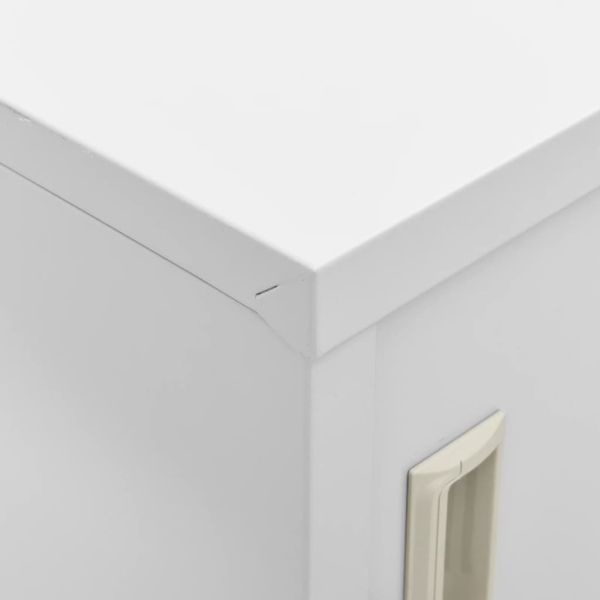 Заключващи се шкафове, 5 бр, светлосиви, 90x45x92,5 см, стомана