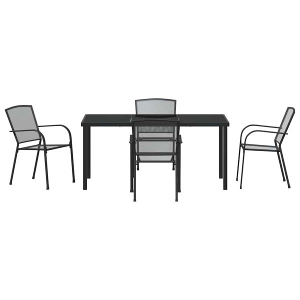 Комплект за хранене в градината 5 pcs Антрацит