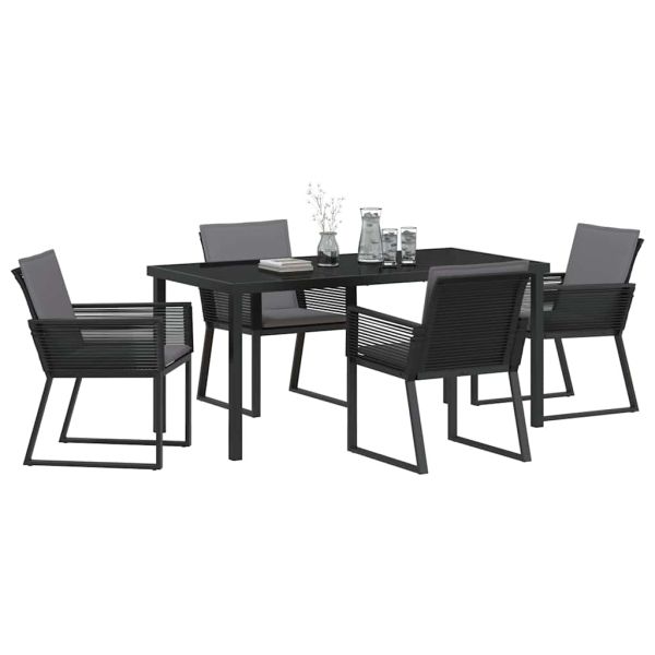 Комплект за хранене в градината 5 pcs Черно