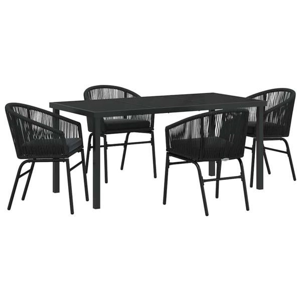 Комплект за хранене в градината 5 pcs Черно