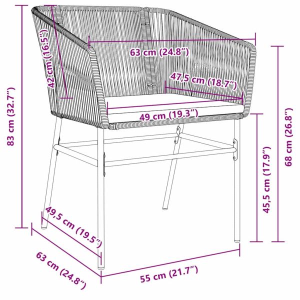 Комплект за хранене в градината с възглавница 7 pcs Кафяво