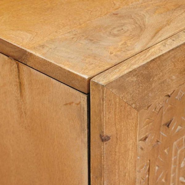 Висок шкаф Светлокафяво 60 x 33 x 100 см мангово дърво масив