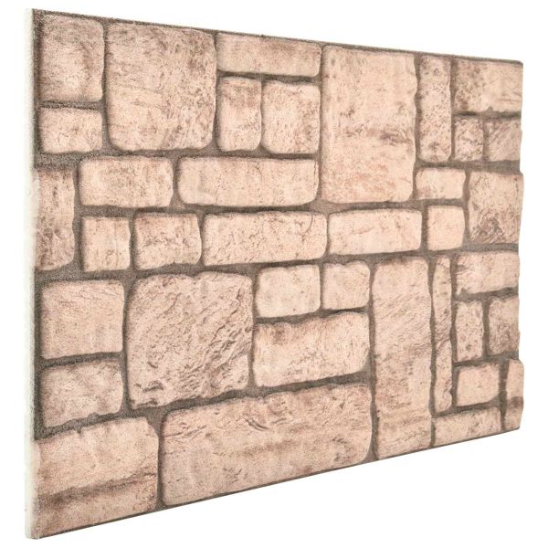 Стенни панели 10 pcs Бежово 100 x 50 cm EPS пяна