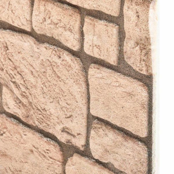 Стенни панели 10 pcs Бежово 100 x 50 cm EPS пяна