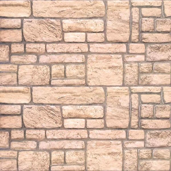 Стенни панели 10 pcs Бежово 100 x 50 cm EPS пяна