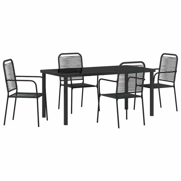 Комплект за хранене в градината 5 pcs Черно