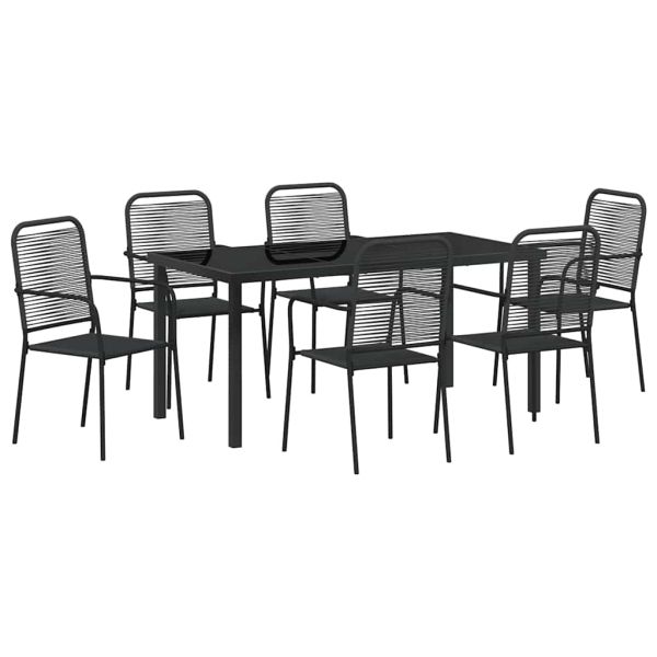 Комплект за хранене в градината 7 pcs Черно