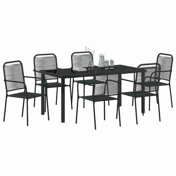 Комплект за хранене в градината 7 pcs Черно