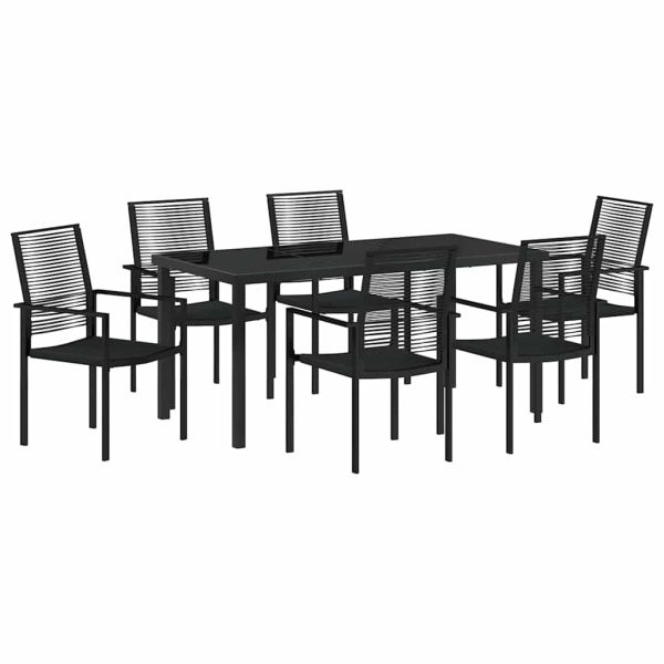 Комплект за хранене в градината 7 pcs Черно