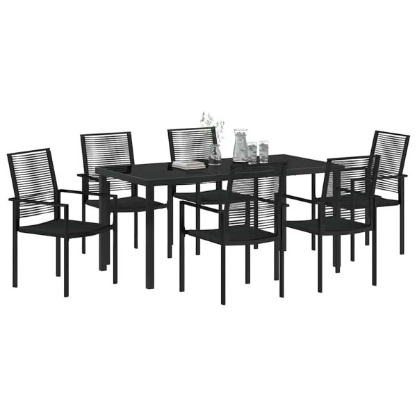 Комплект за хранене в градината 7 pcs Черно
