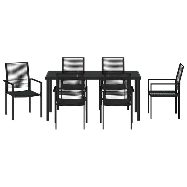 Комплект за хранене в градината 7 pcs Черно