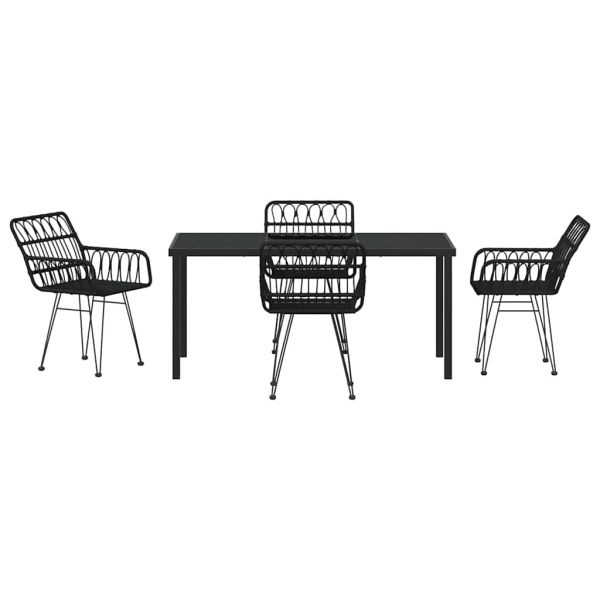 Комплект за хранене в градината 5 pcs Черно