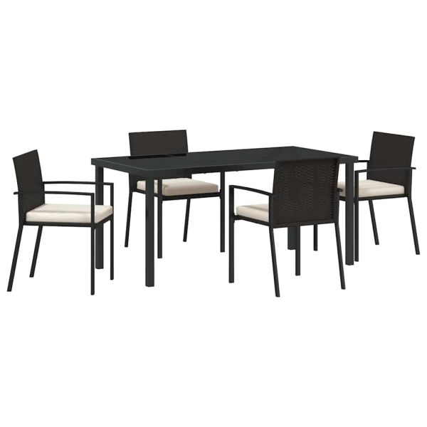 Комплект за хранене в градината 5 pcs Черно