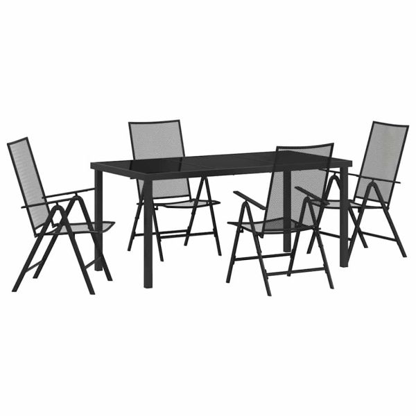 Комплект за хранене в градината 5 pcs Антрацит