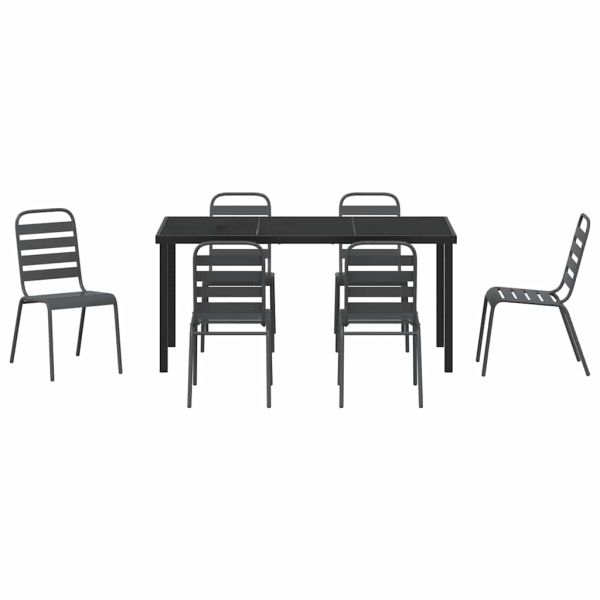 Комплект за хранене в градината 7 pcs Антрацит