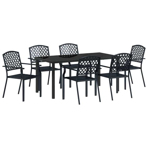 Комплект за хранене в градината 7 pcs Антрацит