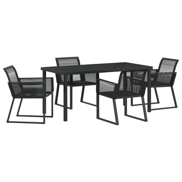 Комплект за хранене в градината 5 pcs Черно