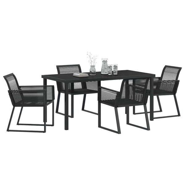 Комплект за хранене в градината 5 pcs Черно