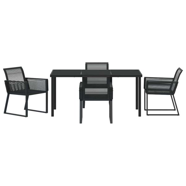 Комплект за хранене в градината 5 pcs Черно