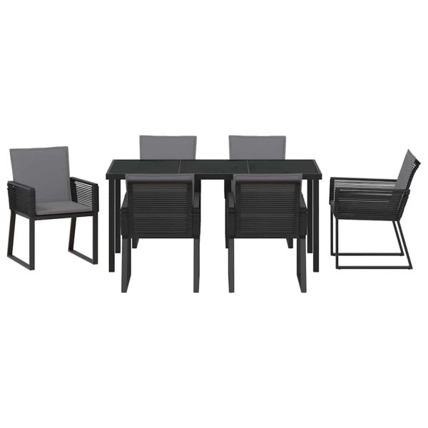 Комплект за хранене в градината 7 pcs Черно
