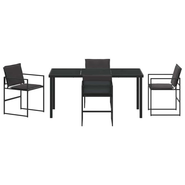 Комплект за хранене в градината 5 pcs Черно 160 x 80 x 73 см