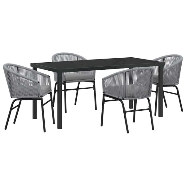 Комплект за хранене в градината 5 pcs Антрацит