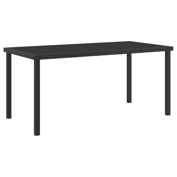 Комплект за хранене в градината 7 pcs Черно полиратан