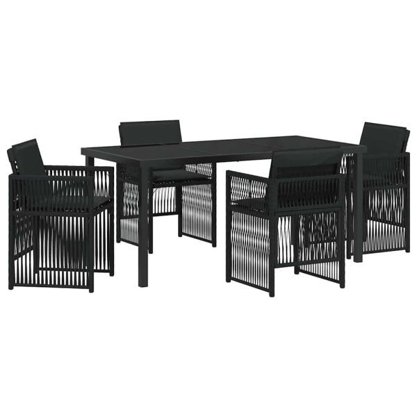 Комплект за хранене в градината 5 pcs Черно