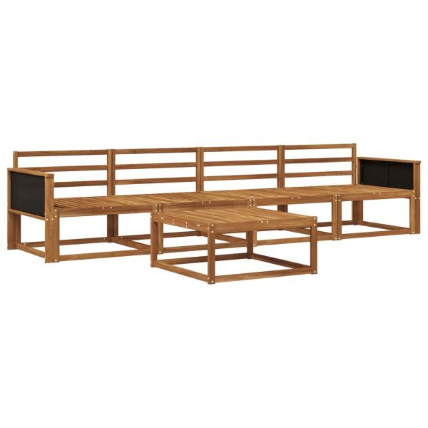 Комплект дивани за открито 5 pcs Натурално