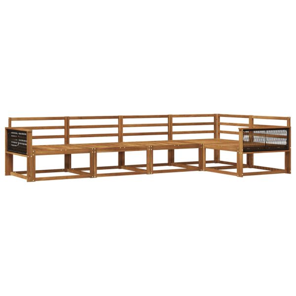 Комплект дивани за открито 5 pcs Натурално